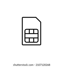 Sim card icon. dual sim card sign and symbol