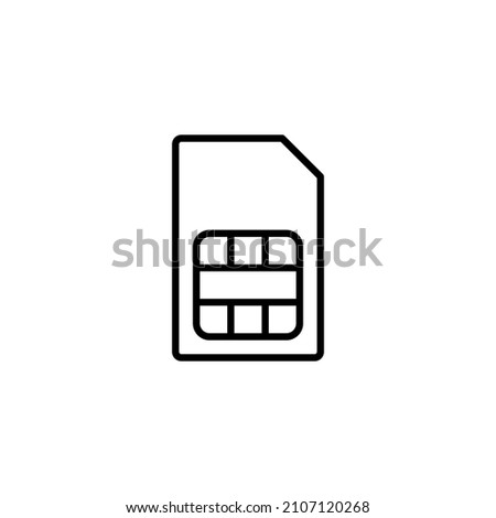Sim card icon. dual sim card sign and symbol