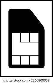 sim card icon, flat design best vector icon