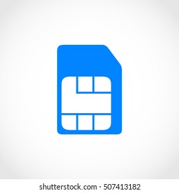 sim card icon, flat design best vector icon