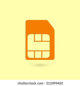 sim card icon, flat design best vector icon