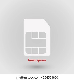 sim card icon, flat design best vector icon