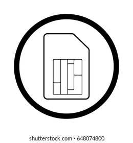 sim card icon, flat design best vector icon