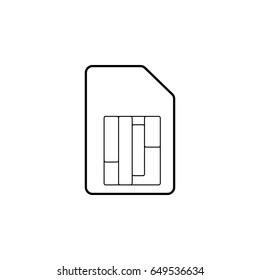sim card icon, flat design best vector icon