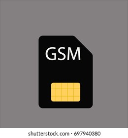 sim card icon flat design