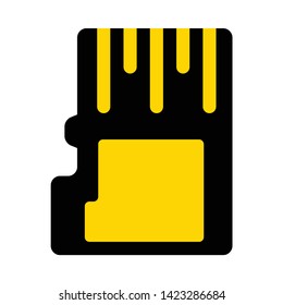 sim card icon. flat illustration of sim card vector icon for web