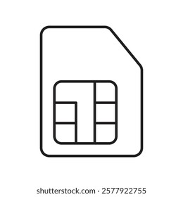 Sim card icon Flat illustration sign