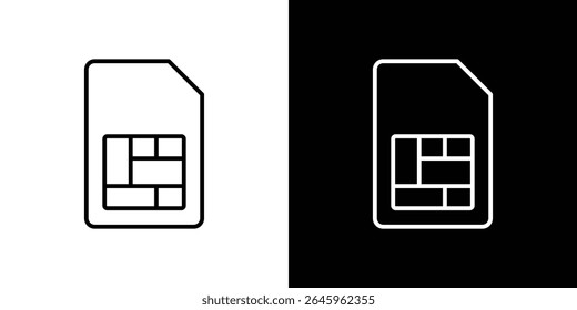 Sim card icon Flat style logo vector. perfect for UI designs