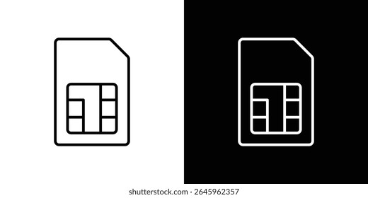 Sim card icon Flat style logo vector. perfect for UI designs