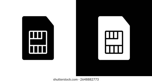 Sim card icon of a flat style vector
