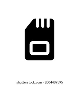 sim card icon glyph style and  Vector illustration isolated on a white background. Premium quality for mobile apps, user interface, presentation, and website. pixel perfect icon