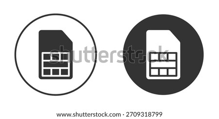 Sim card icon in glyph style for web Design. UI UX icons