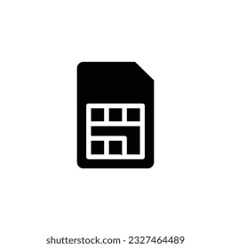 Sim card icon. glyph version, Mobile telephone card vector illustration, Communication symbol icon.