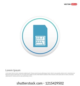 Sim card icon Hexa White Background icon template - Free vector icon