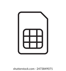 Sim Card Icon Ideal for Mobile and Communication Designs