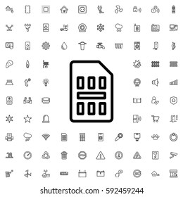 sim card icon illustration isolated vector sign symbol. Smart home icons vector set.