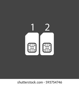 Sim card icon illustration isolated vector sign symbol
