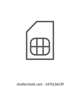 Sim card icon isolated on white background. Sim card symbol modern, simple, vector, icon for website design, mobile app, ui. Vector Illustration