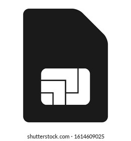 Sim card icon isolated on white background. Sim card  mobile slot . Smart design