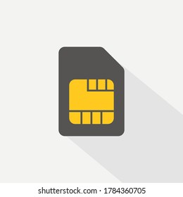 Sim card icon isolated on white background. Vector illustration. Eps 10