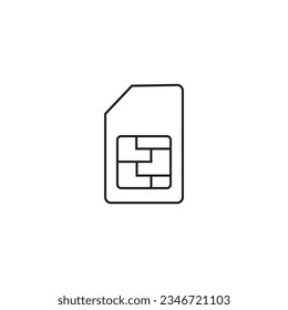 Icono de tarjeta SIM aislado en fondo blanco
icono trazo editable, signo, símbolo botón de línea de contorno aislado en blanco