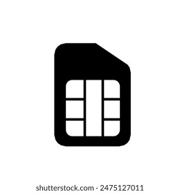 Sim card icon isolated on white background. 