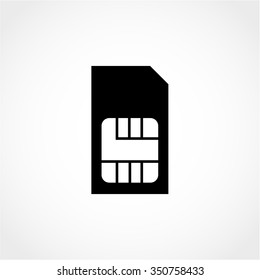 Sim Card Icon Isolated on White Background
