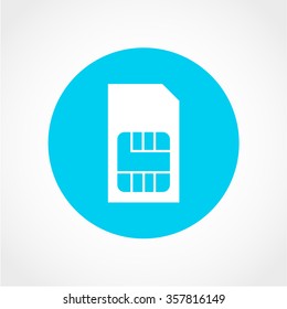 Sim Card Icon Isolated on White Background