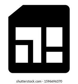 sim card icon isolated sign symbol vector illustration - high quality black style vector icons
