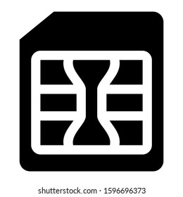 sim card icon isolated sign symbol vector illustration - high quality black style vector icons
