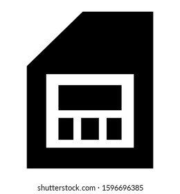 sim card icon isolated sign symbol vector illustration - high quality black style vector icons
