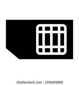sim card icon isolated sign symbol vector illustration - high quality black style vector icons
