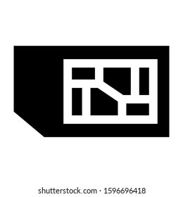 sim card icon isolated sign symbol vector illustration - high quality black style vector icons
