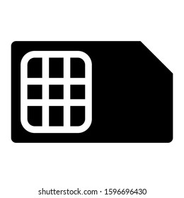 sim card icon isolated sign symbol vector illustration - high quality black style vector icons
