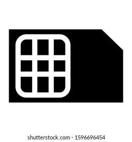 sim card icon isolated sign symbol vector illustration - high quality black style vector icons

