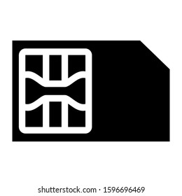 sim card icon isolated sign symbol vector illustration - high quality black style vector icons
