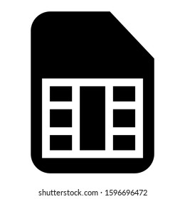 sim card icon isolated sign symbol vector illustration - high quality black style vector icons
