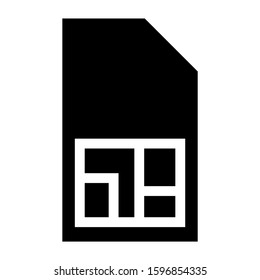 sim card icon isolated sign symbol vector illustration - high quality black style vector icons
