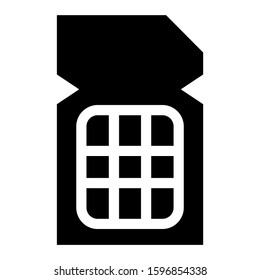 sim card icon isolated sign symbol vector illustration - high quality black style vector icons
