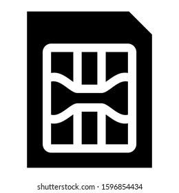 sim card icon isolated sign symbol vector illustration - high quality black style vector icons
