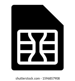 sim card icon isolated sign symbol vector illustration - high quality black style vector icons
