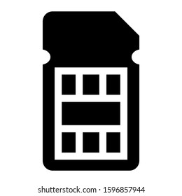 sim card icon isolated sign symbol vector illustration - high quality black style vector icons
