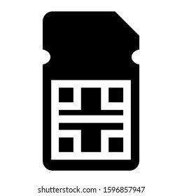 sim card icon isolated sign symbol vector illustration - high quality black style vector icons
