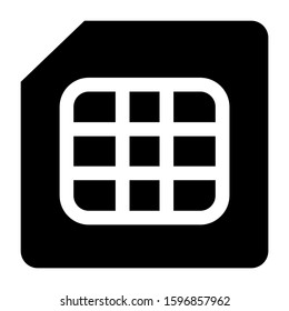 sim card icon isolated sign symbol vector illustration - high quality black style vector icons
