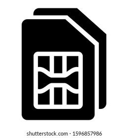 sim card icon isolated sign symbol vector illustration - high quality black style vector icons
