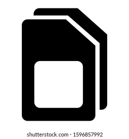 sim card icon isolated sign symbol vector illustration - high quality black style vector icons
