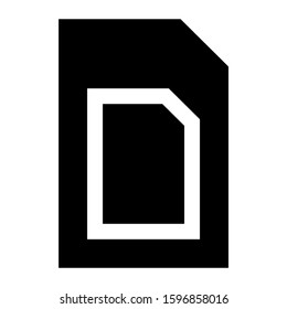 sim card icon isolated sign symbol vector illustration - high quality black style vector icons
