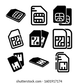 sim card icon isolated sign symbol vector illustration - Collection of high quality black style vector icons
