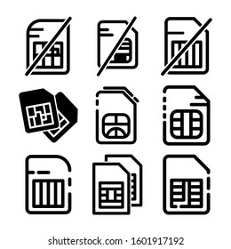 sim card icon isolated sign symbol vector illustration - Collection of high quality black style vector icons
