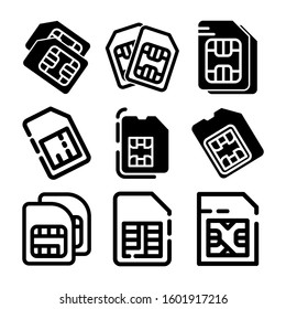 sim card icon isolated sign symbol vector illustration - Collection of high quality black style vector icons
